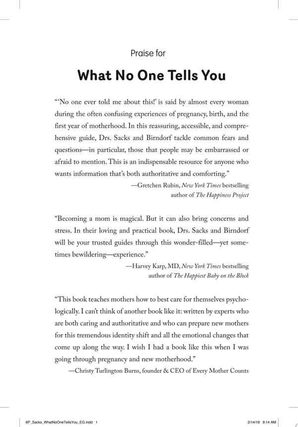 What No One Tells You: A Guide to Your Emotions from Pregnancy to Motherhood