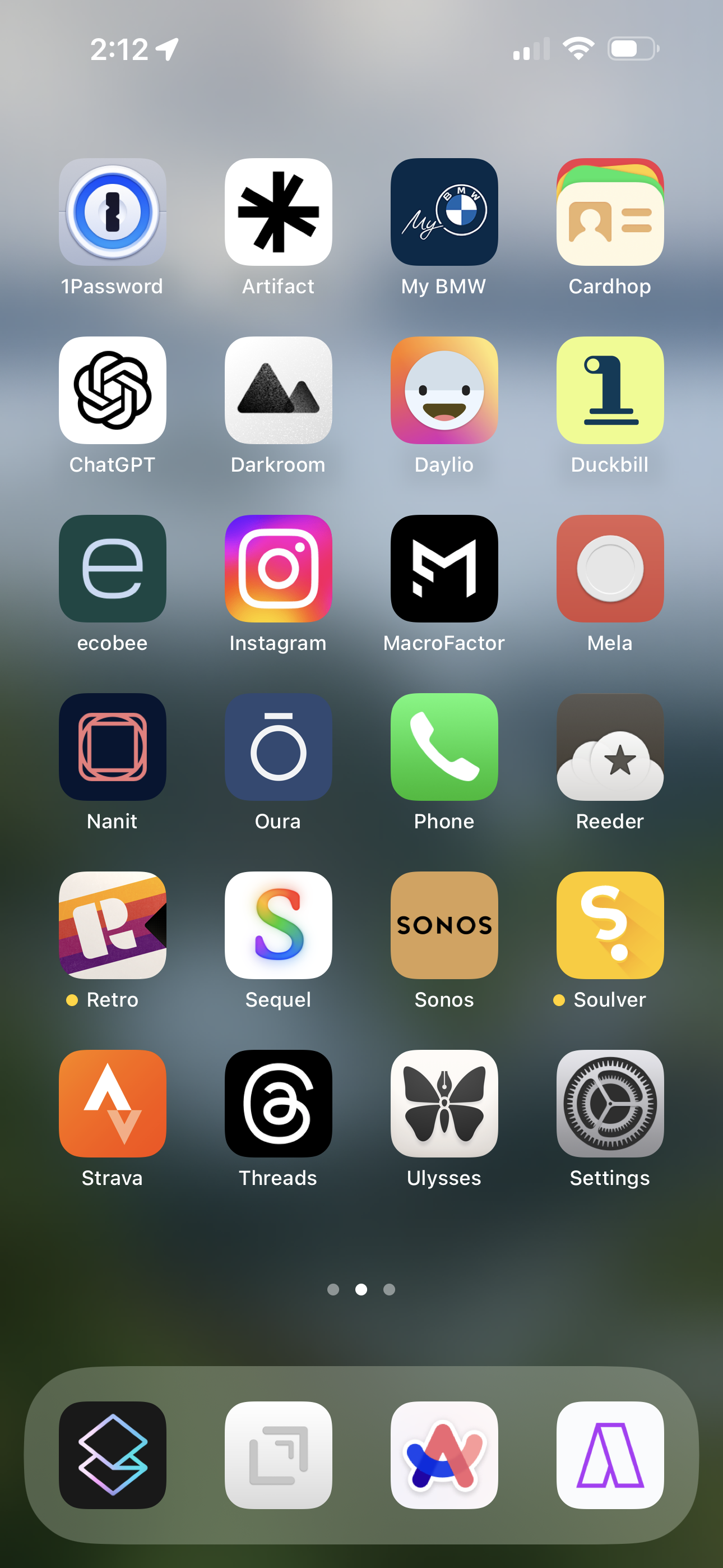 Home screen page 2